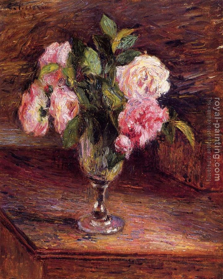 Camille Pissarro : Roses in a Glass